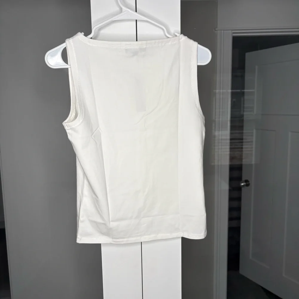 NWT J. Crew Stretch Cotton Shell Top White